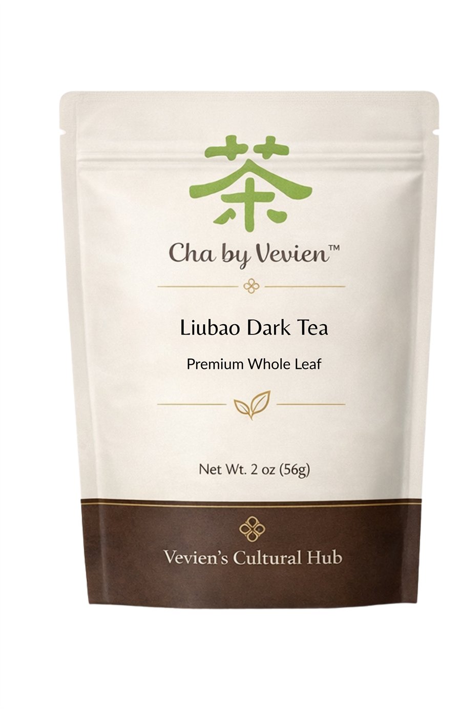 Cha by Vevien Liubao Dark Tea loose-leaf pouch